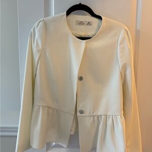 Peplum white jacket